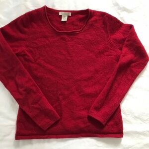 Tweeds 100% cashmere Red sweater, Size M, fits like a small
